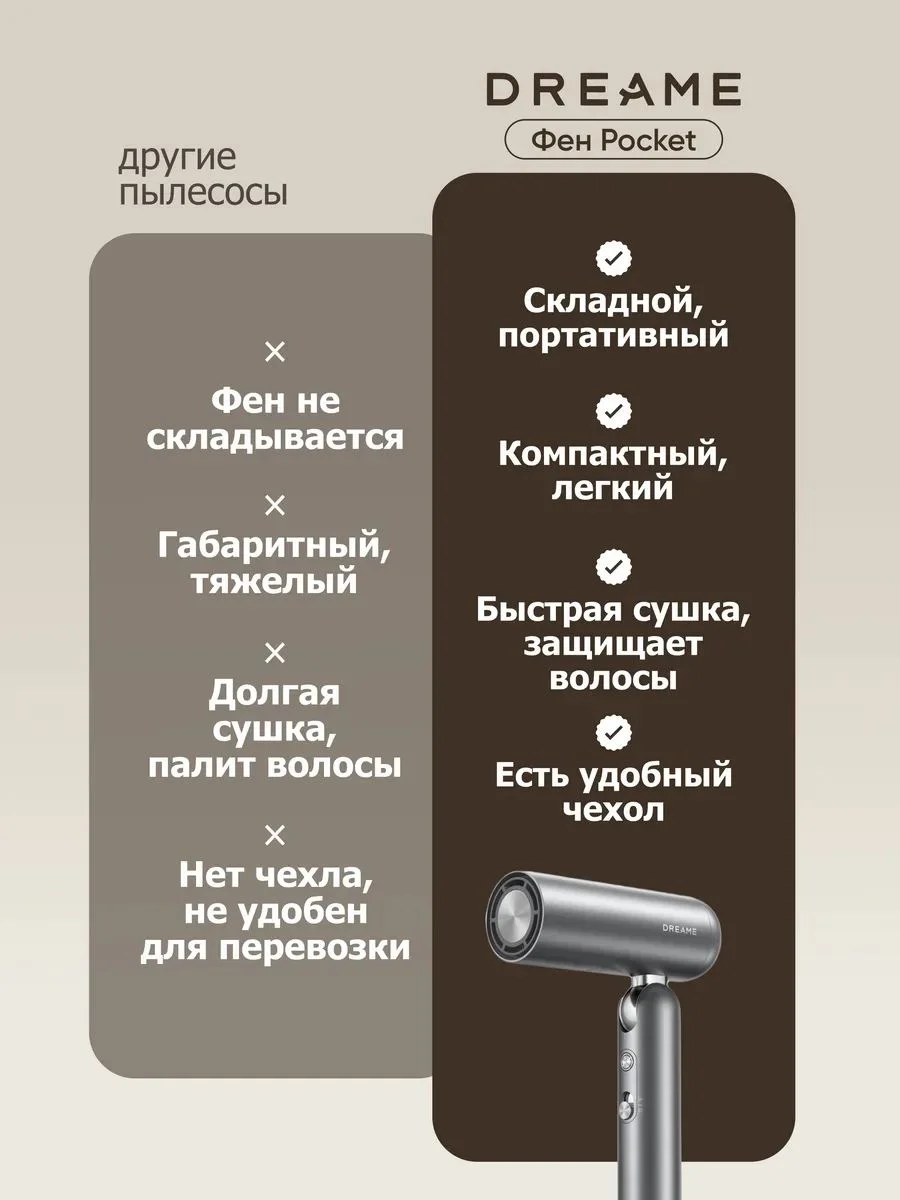 Фен Pocket High-speed Space Gray оригинал - миниатюра 10