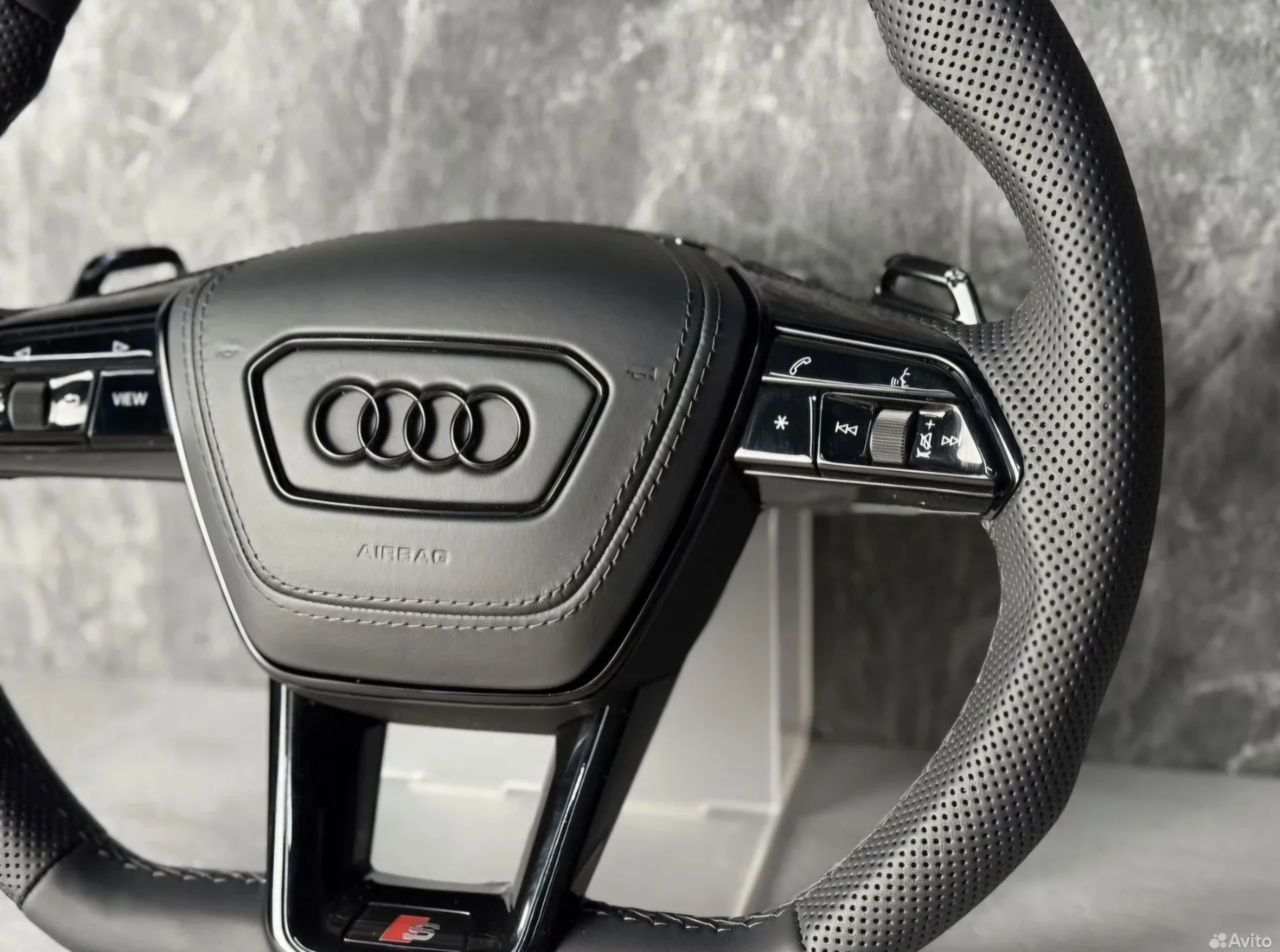 Руль audi с подогревом антихром - миниатюра 2