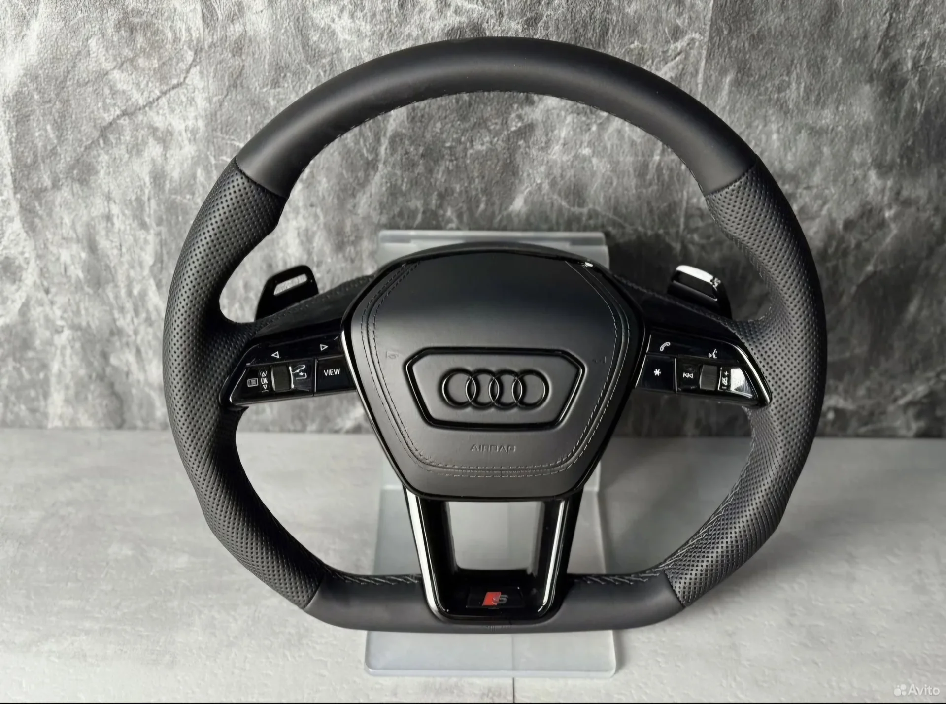 Руль audi с подогревом антихром - миниатюра 5