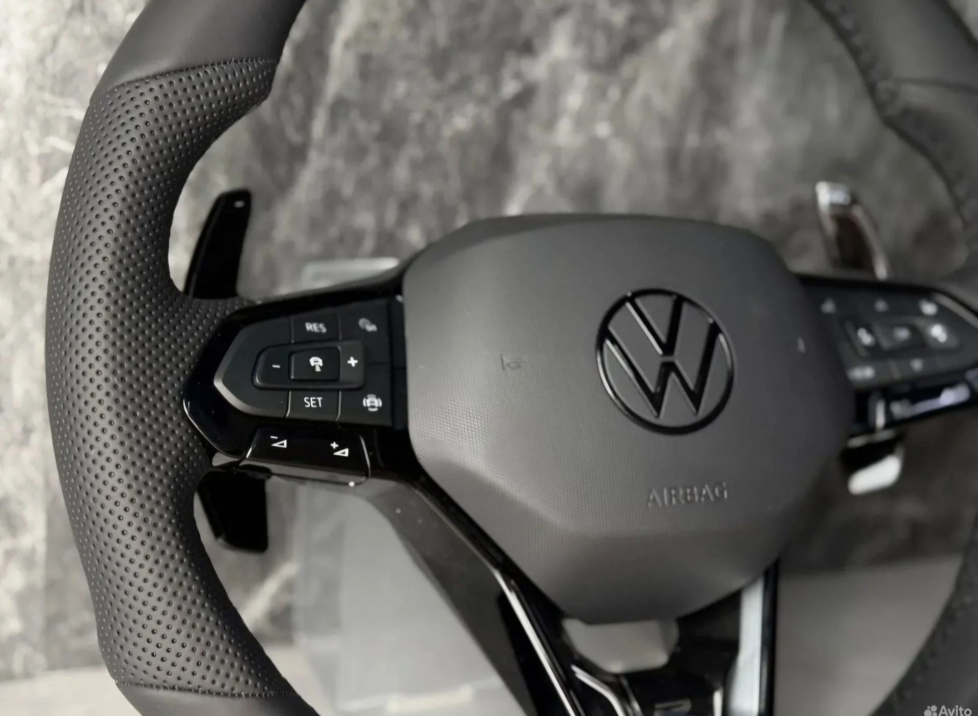 Руль volkswagen ACC+подогрев антихром - миниатюра 2