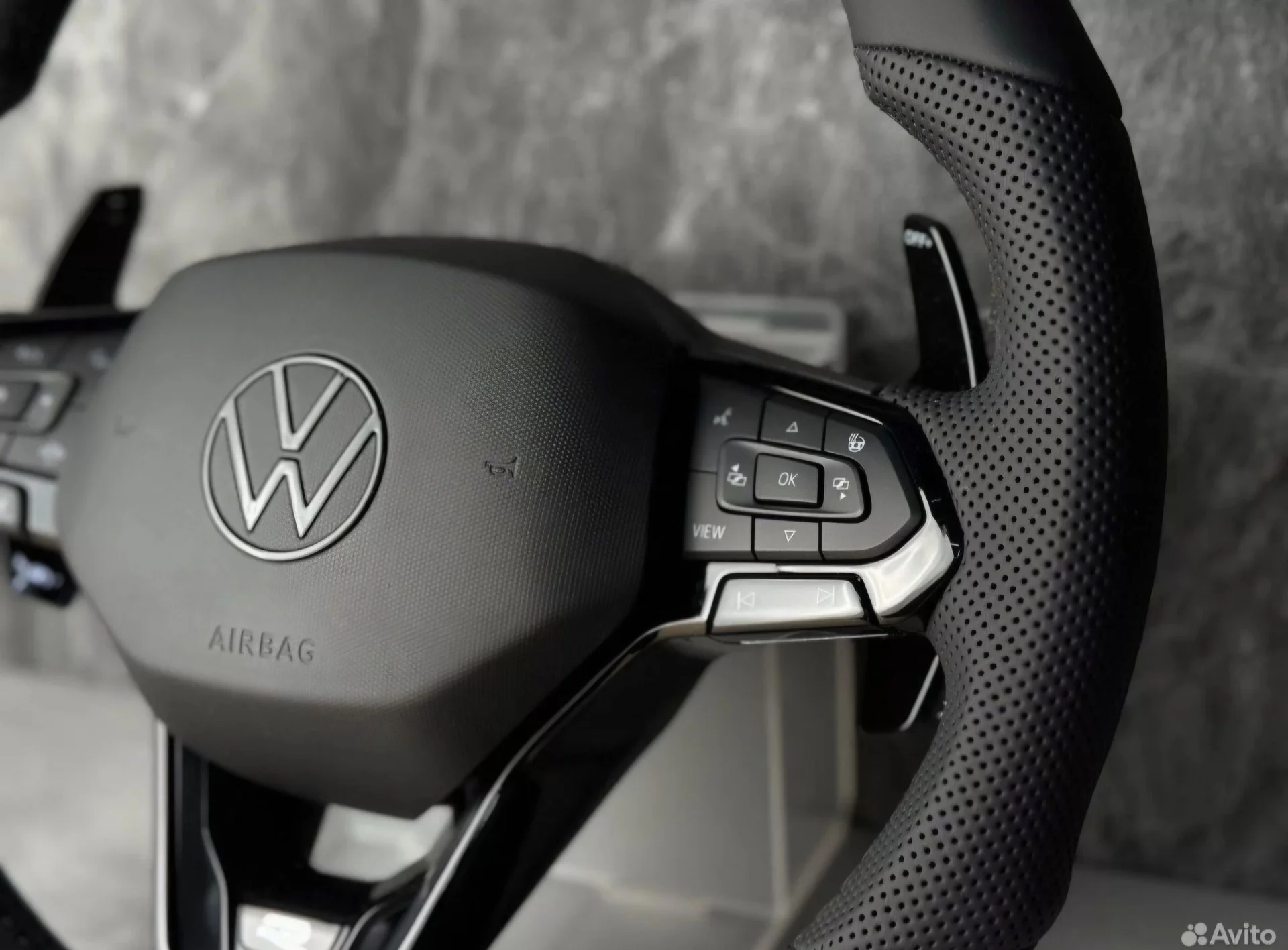 Руль volkswagen ACC+подогрев антихром - миниатюра 3