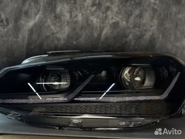LED фары volkswagen golf 7 black - миниатюра 2