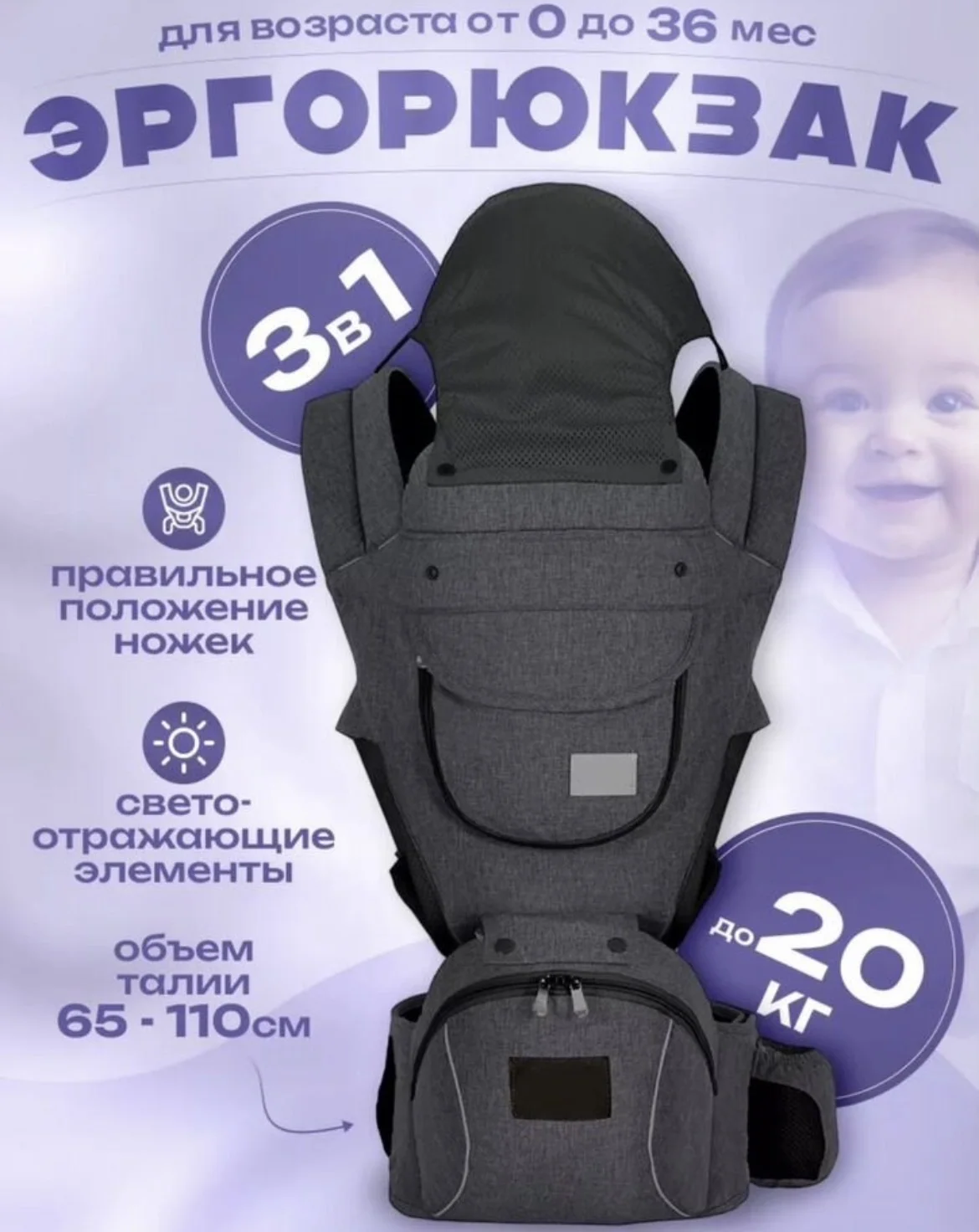 Эргорюкзак 3 в 1 - изображение 1