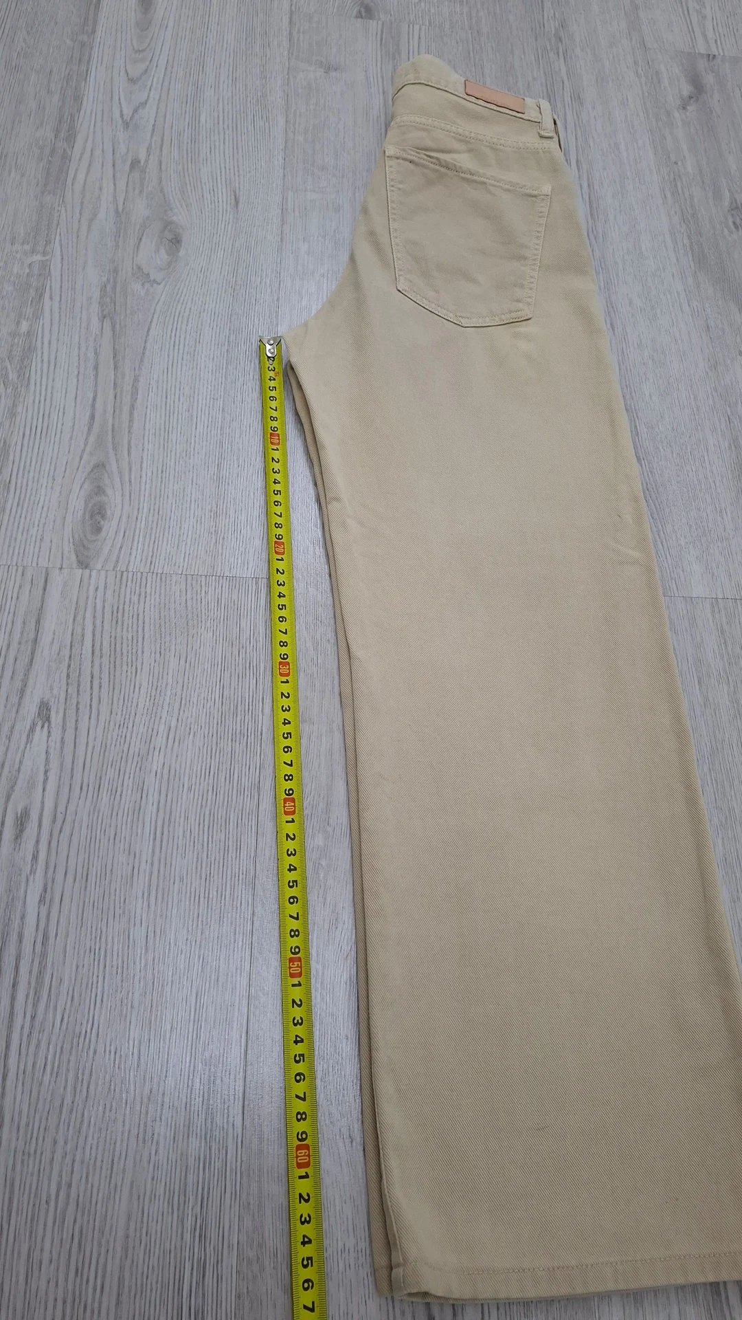 Джинсы женские трубы, бежевые,бренд Mango,р.42-44 - миниатюра 9