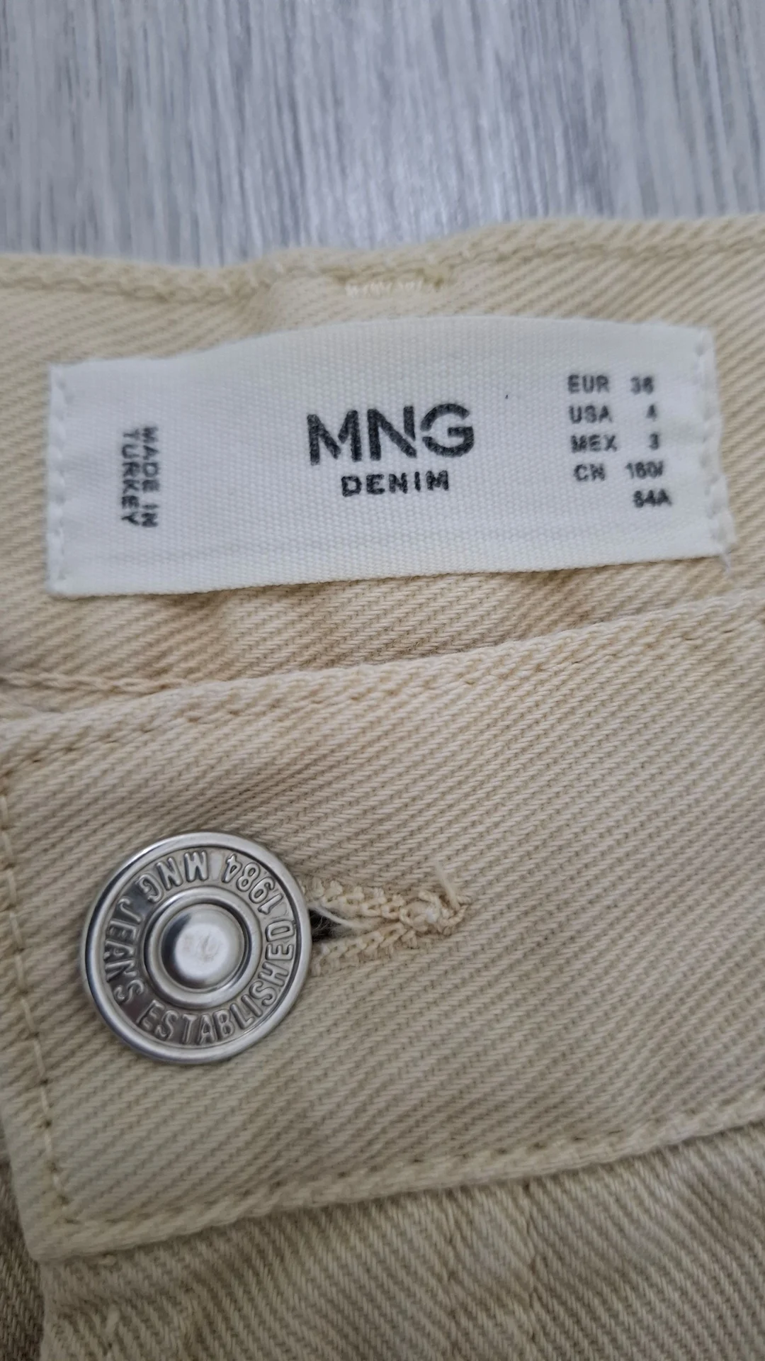 Джинсы женские трубы, бежевые,бренд Mango,р.42-44 - миниатюра 8