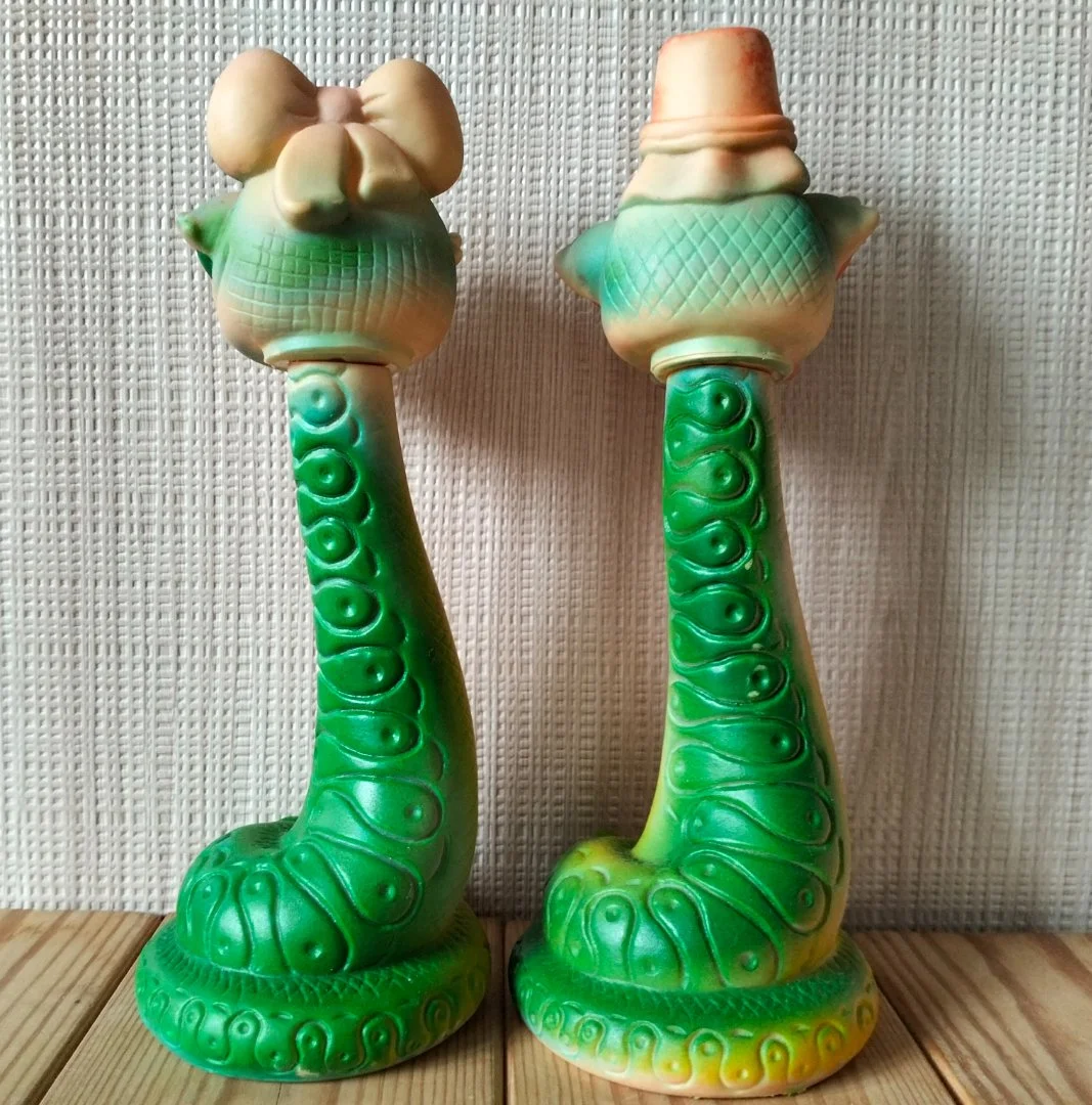 Резиновые игрушки Змейки СССР пара - миниатюра 3