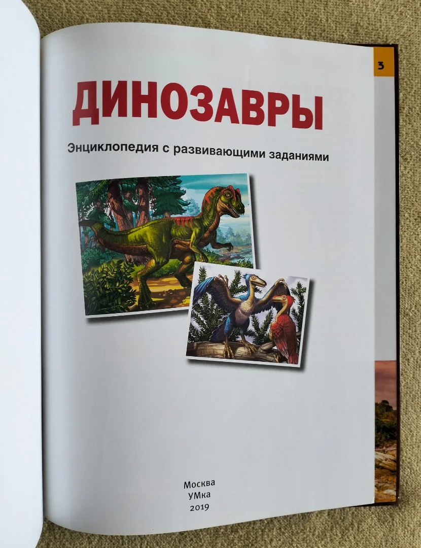 Детская книга Динозавры Энциклопедия с развивающими заданиями - миниатюра 2