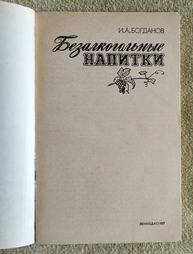 Безалкогольные напитки Богданов Лениздат 1987 - миниатюра 2