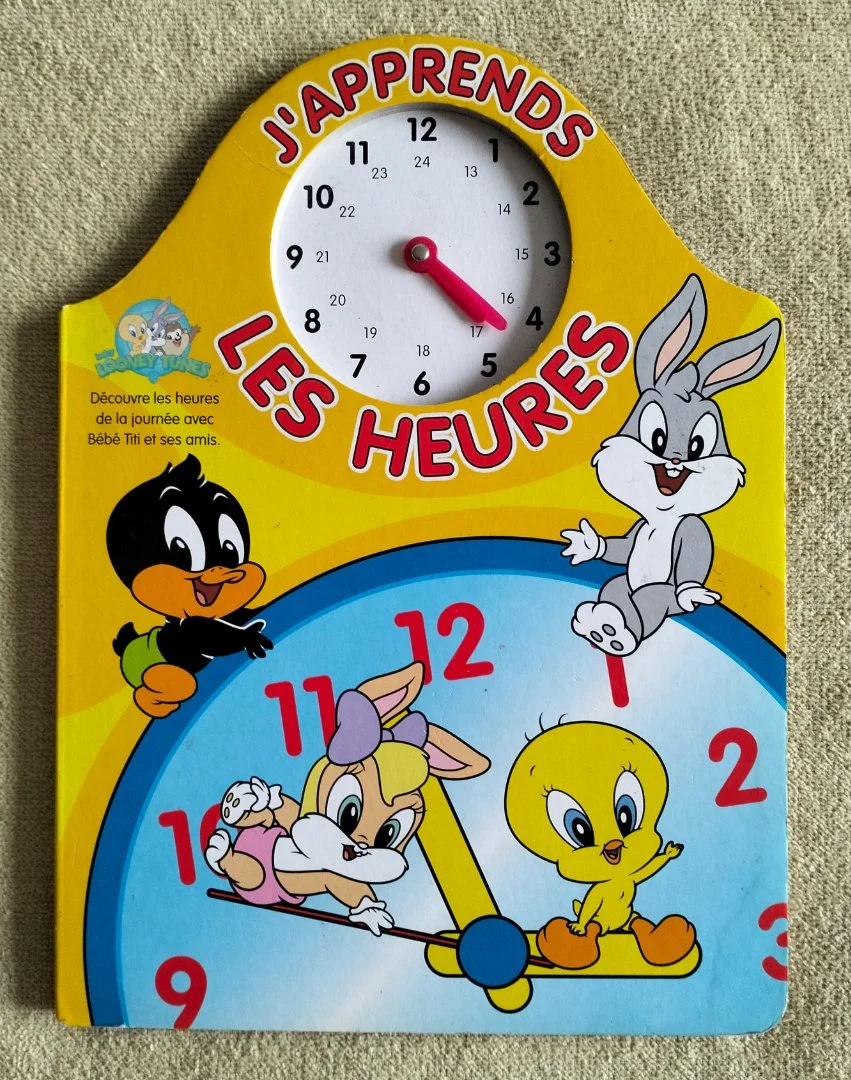 Книга-игрушка J'apprends les heures Baby Looney Tunes на французском