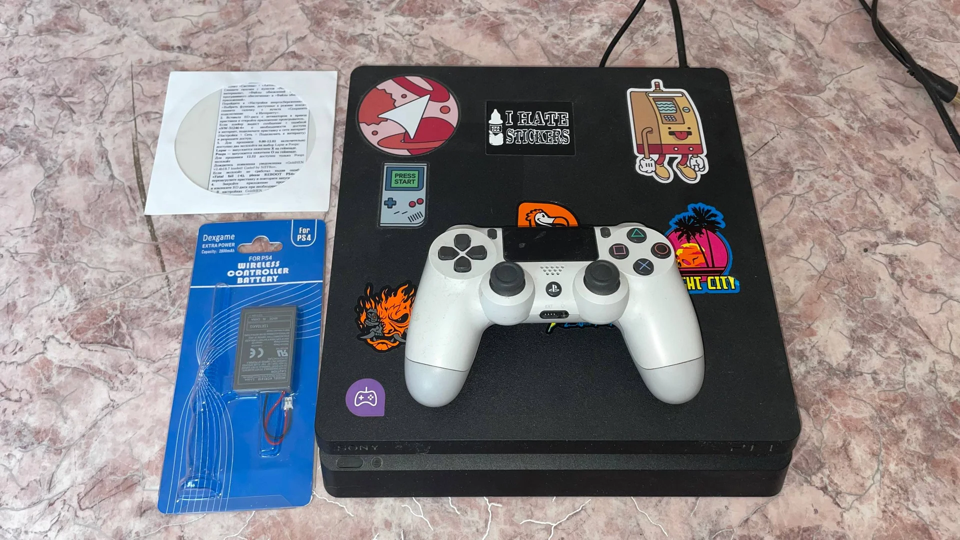 Sony playstation 4 slim 1tb + диск прошивки - изображение 1