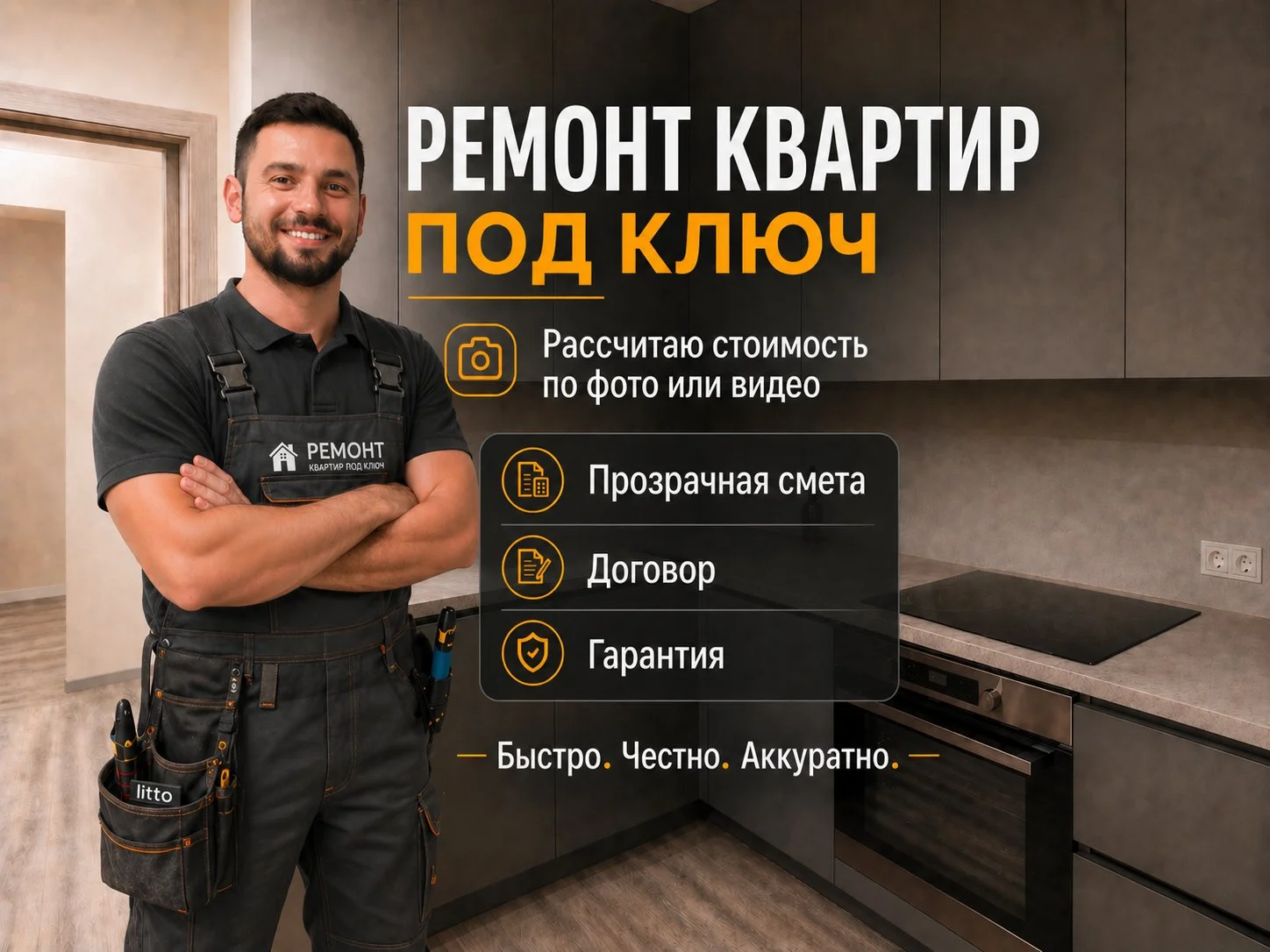 Ремонт квартир под ключ, коммерческих помещений - изображение 1