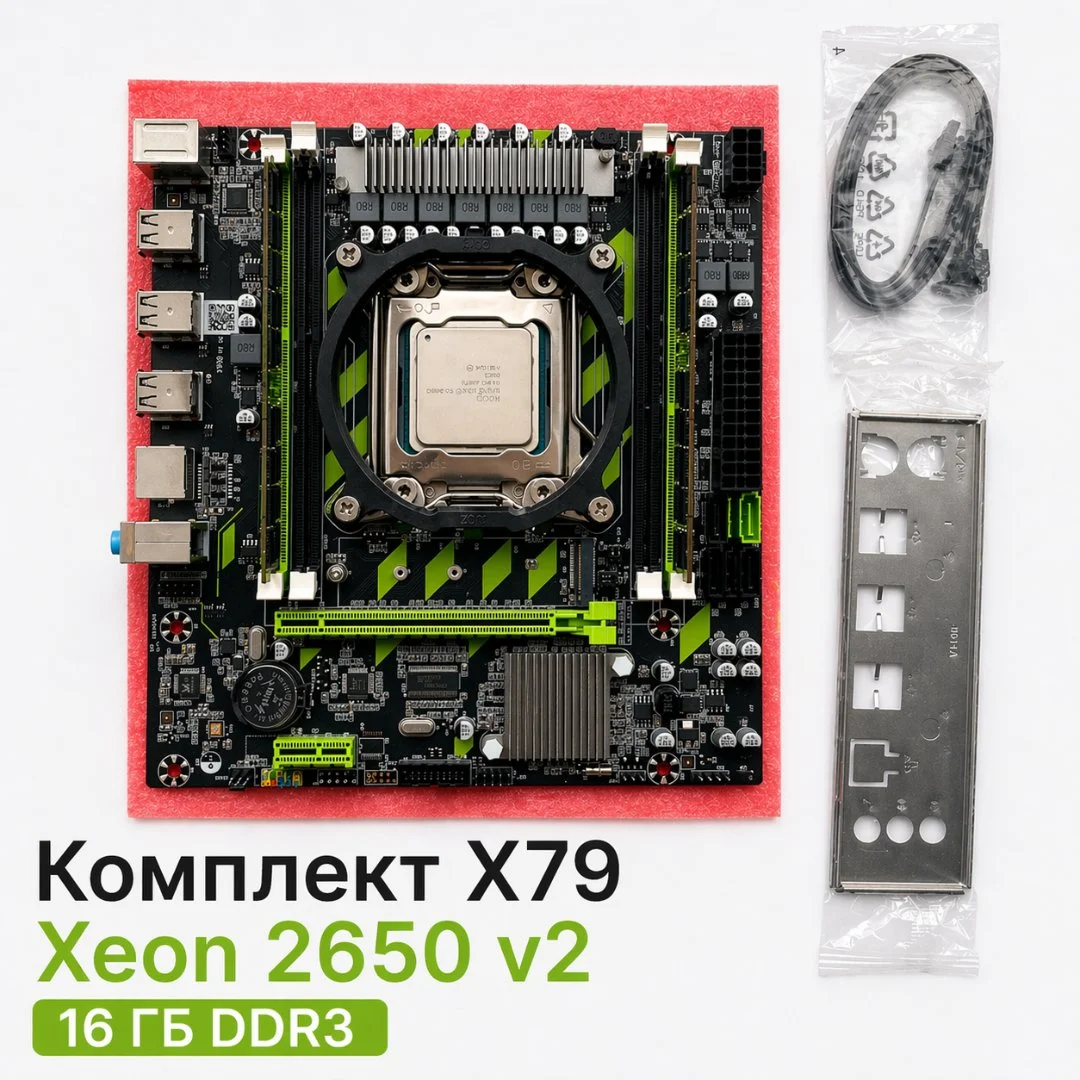Комплект X79 Xeon 2650 v2 16 ГБ DDR3 - миниатюра 2