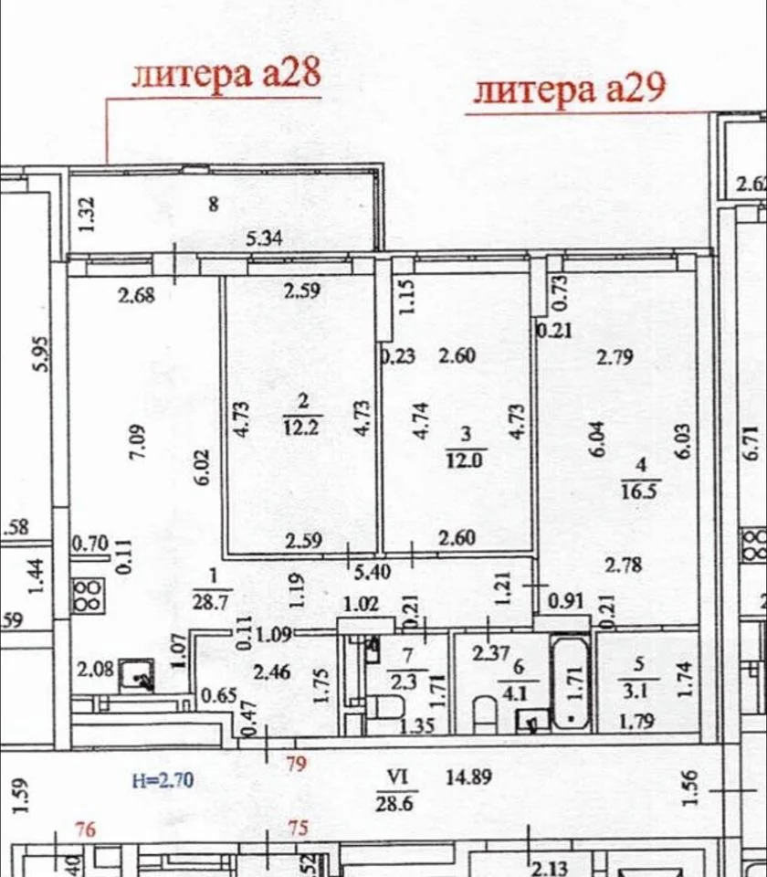 3-комнатная в мкр Светлый: въезжайте и живите. - миниатюра 2