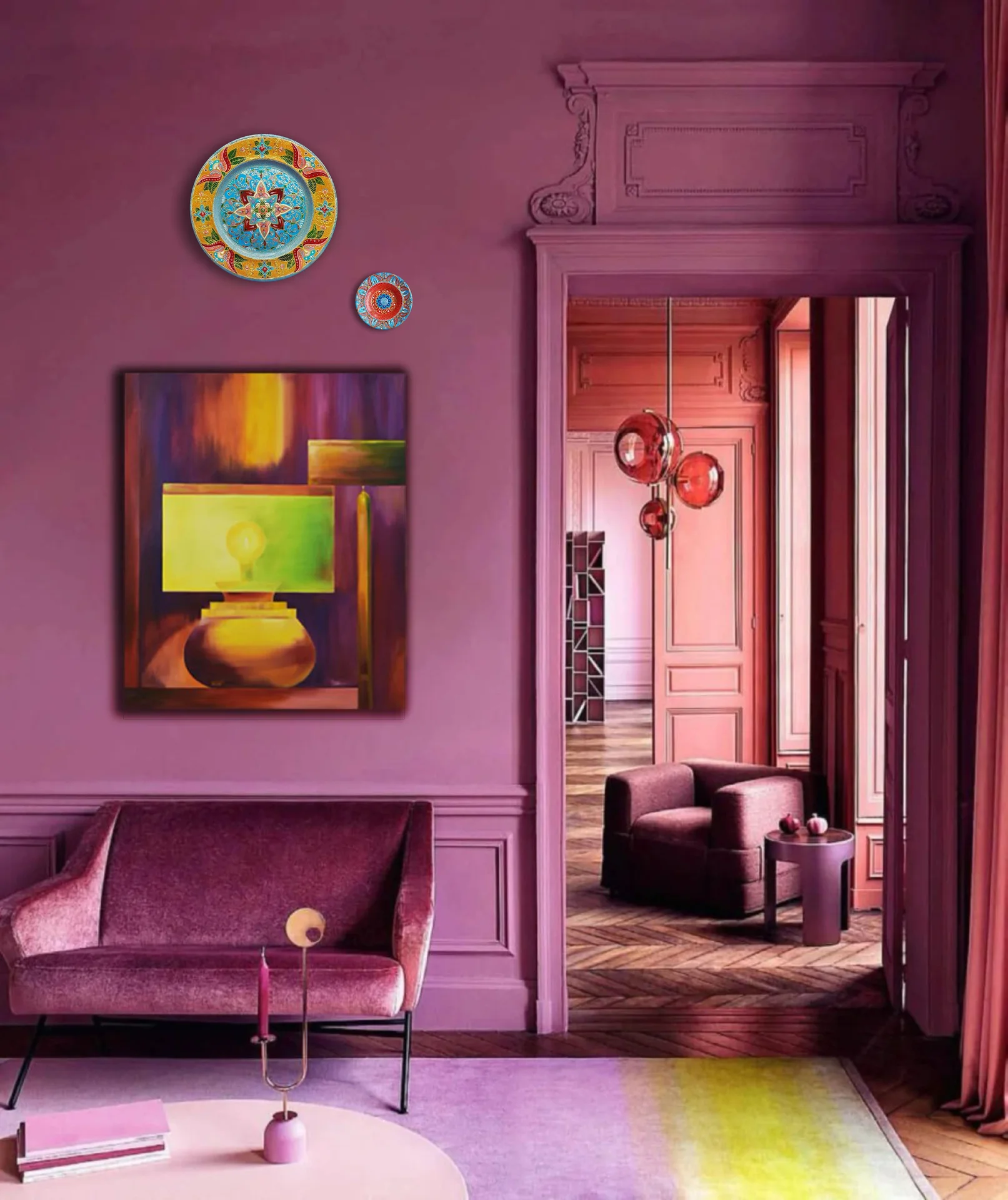 Авторская декоративная тарелка "Регина" (d25см) - миниатюра 2