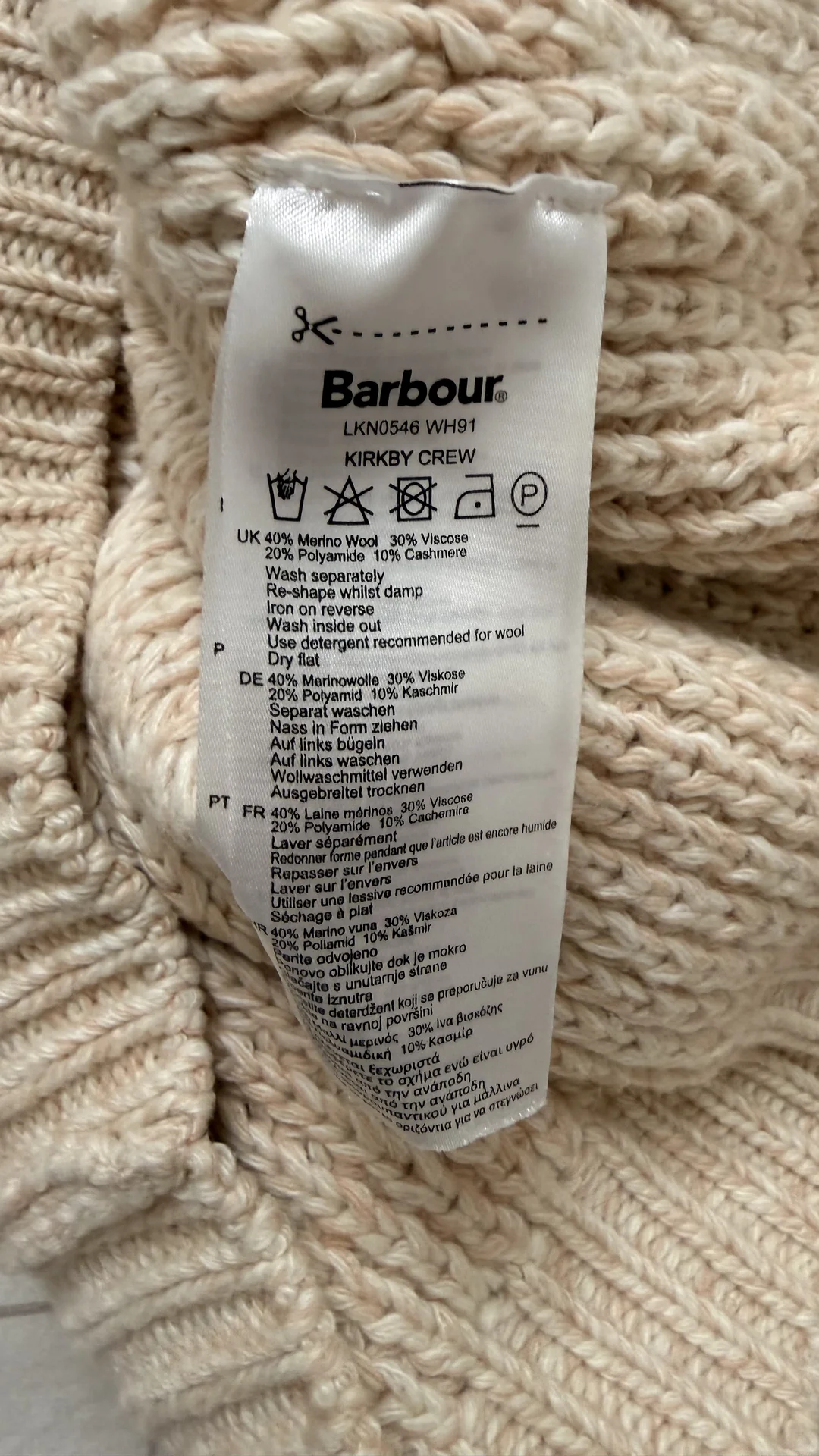 Свитер женский Barbour шерсть и кашемир - миниатюра 5