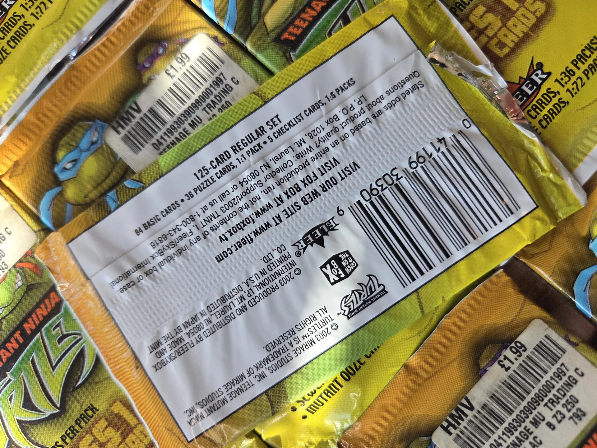 Карточная игра tmnt Konami 2004 и бустеры Fleer - миниатюра 6