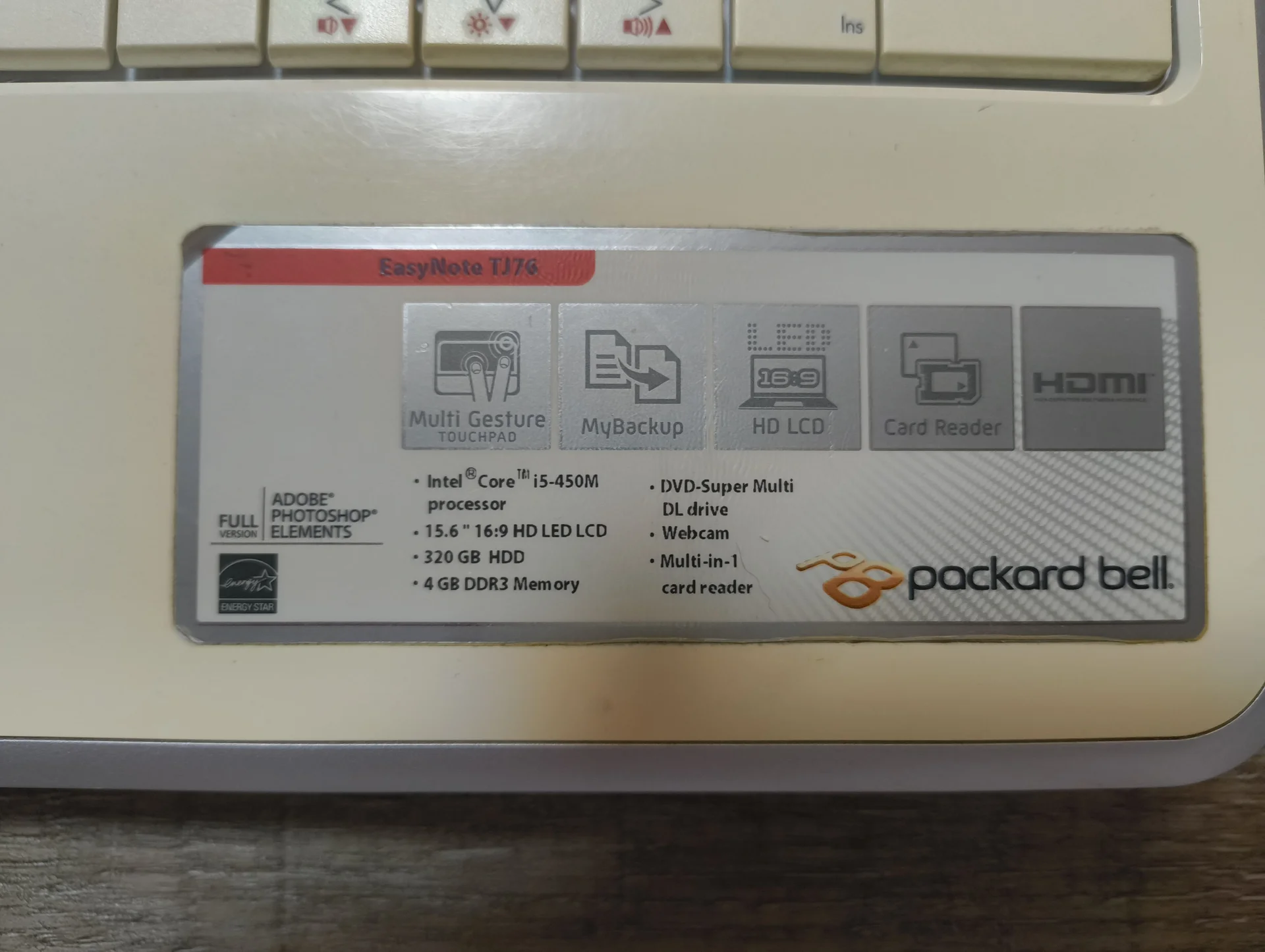Ноутбук Packard bell EasyNote TJ76 - миниатюра 2