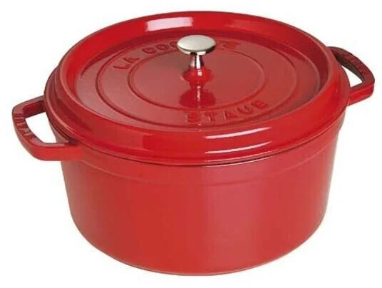 Жаровня Staub круглая 26 см, вишнево-красный - миниатюра 6