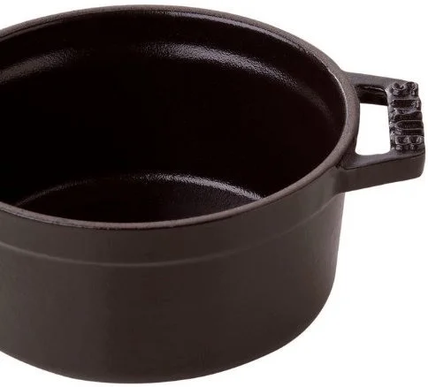 Жаровня Staub 24 см круглая черная - миниатюра 5