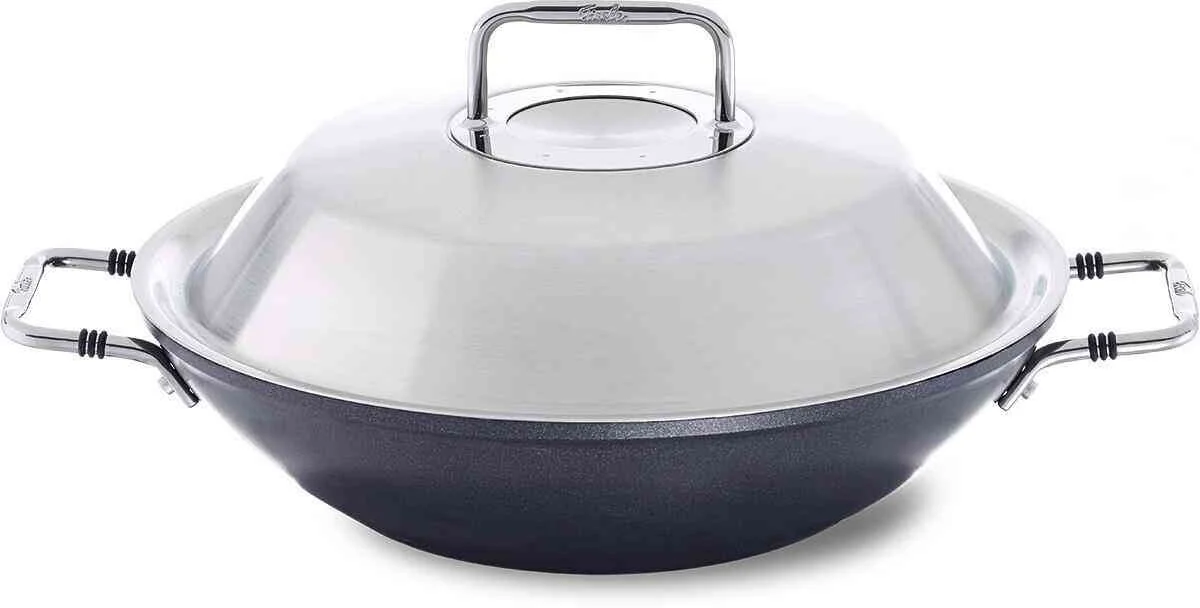 Сковорода-вок с металлической крышкой 31см Fissler - изображение 1