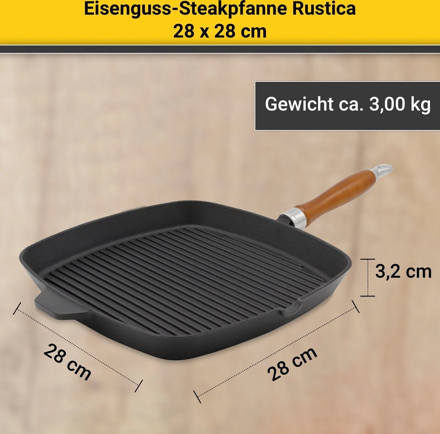 Сковорода-гриль Kruger Rustica 28 x 28 см - миниатюра 10