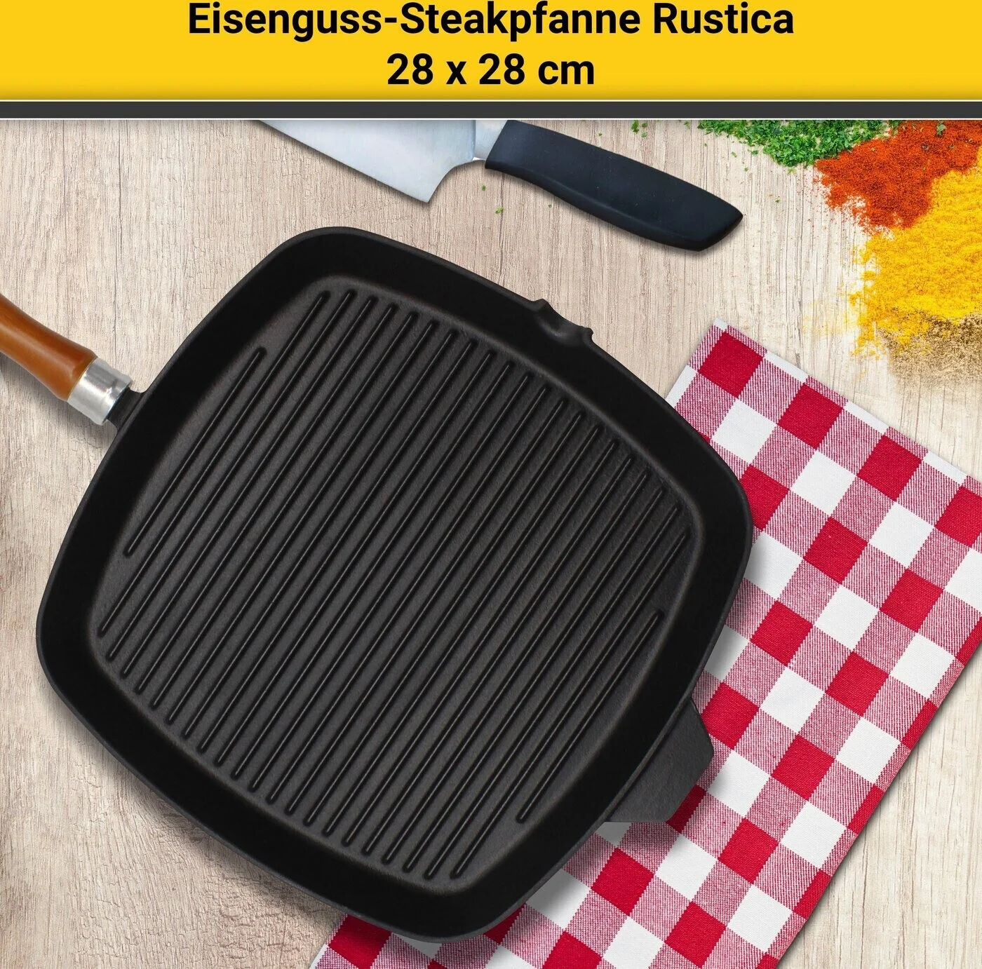 Сковорода-гриль Kruger Rustica 28 x 28 см - миниатюра 7