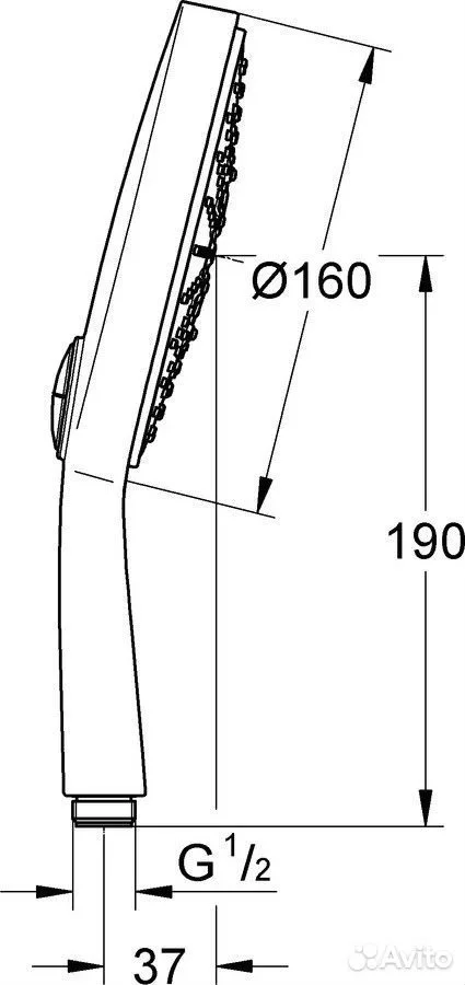 Ручной душ Grohe 27668000 Power Soul C 160 27668 - миниатюра 2