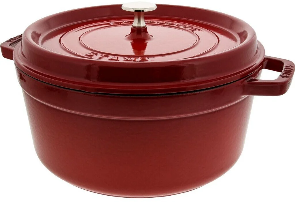 Жаровня Staub круглая 26 см, вишнево-красный - миниатюра 5