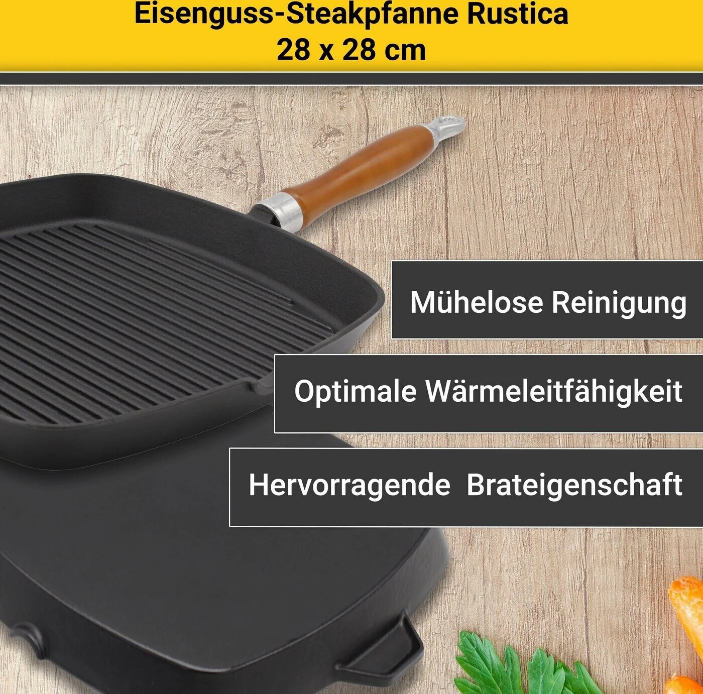 Сковорода-гриль Kruger Rustica 28 x 28 см - миниатюра 6