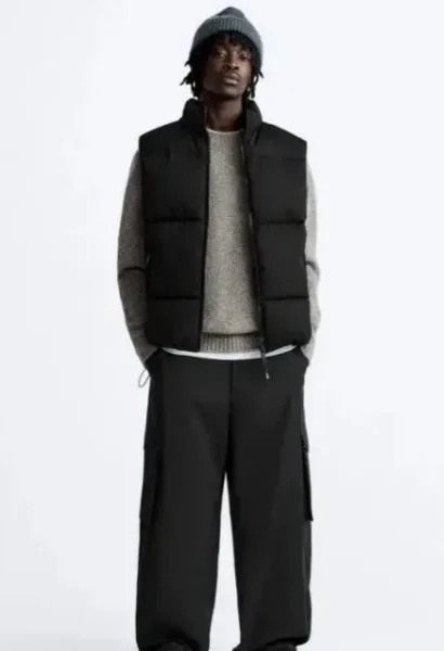 Черная жилетка Zara, унисекс - миниатюра 2