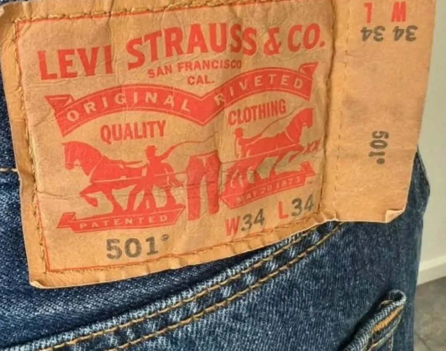 Джинсы Levis 501, размер 34х34 - миниатюра 2