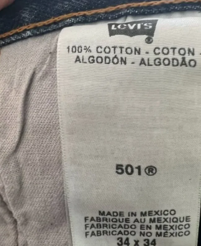 Джинсы Levis 501, размер 34х34 - миниатюра 3