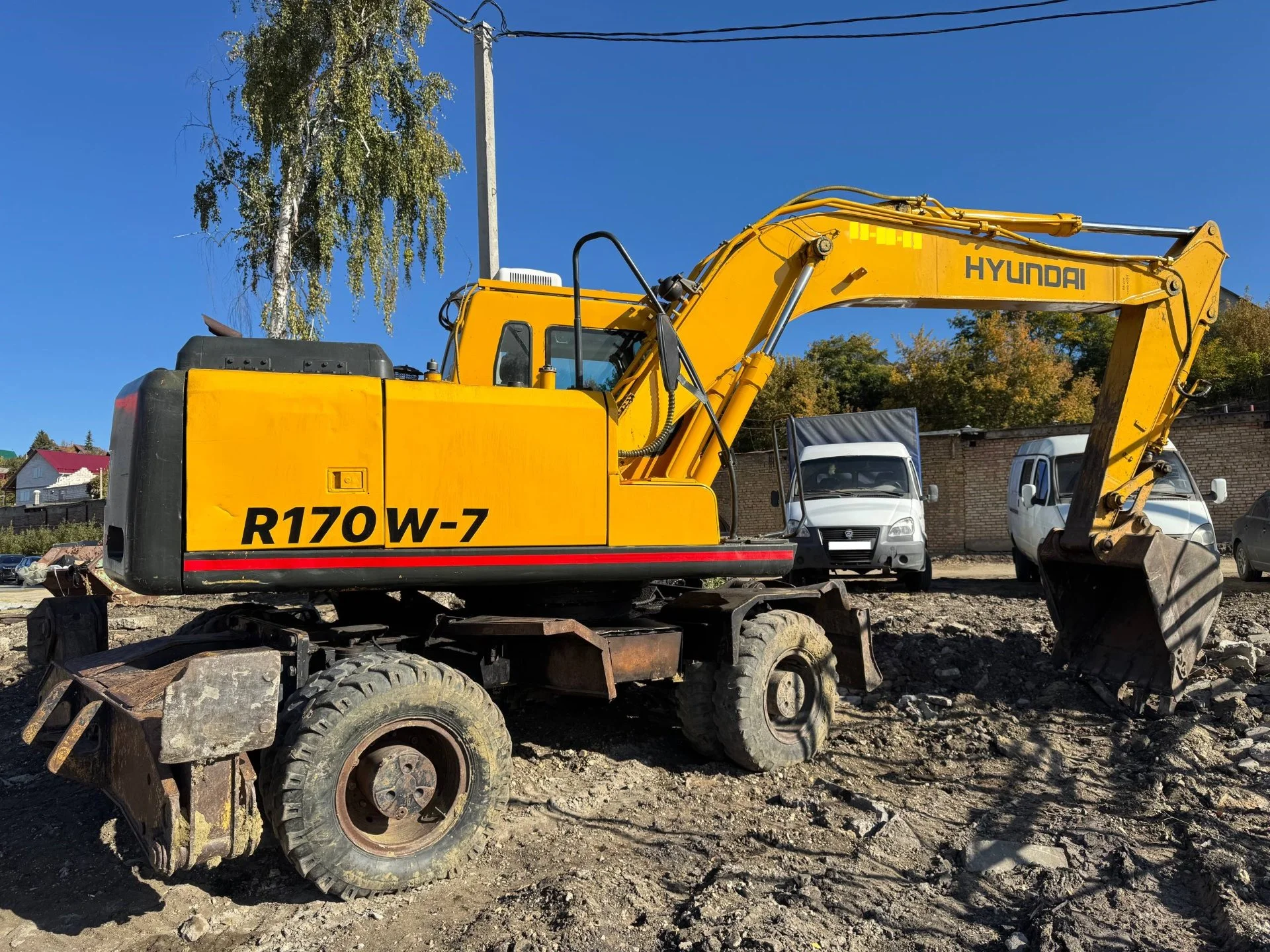 Колёсный экскаватор Hyundai R170W-7, 2007 - миниатюра 2