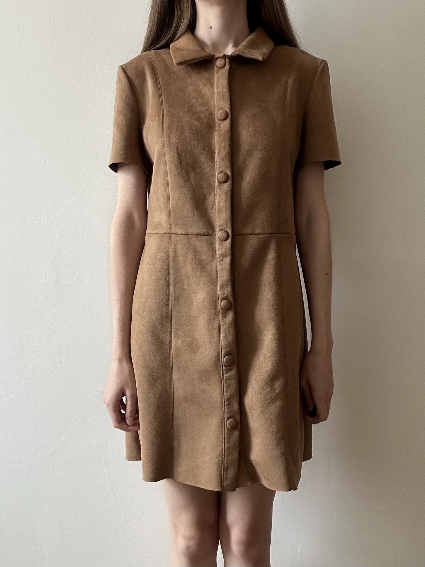 Замшевое мини-платье Zara, S (44) - изображение 1