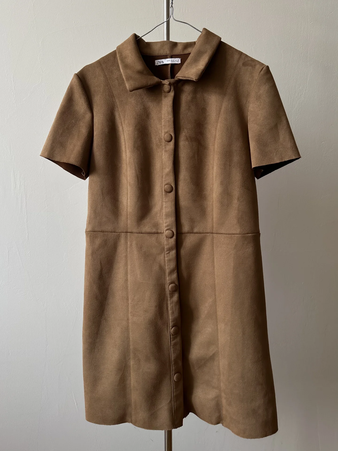 Замшевое мини-платье Zara, S (44) - миниатюра 4