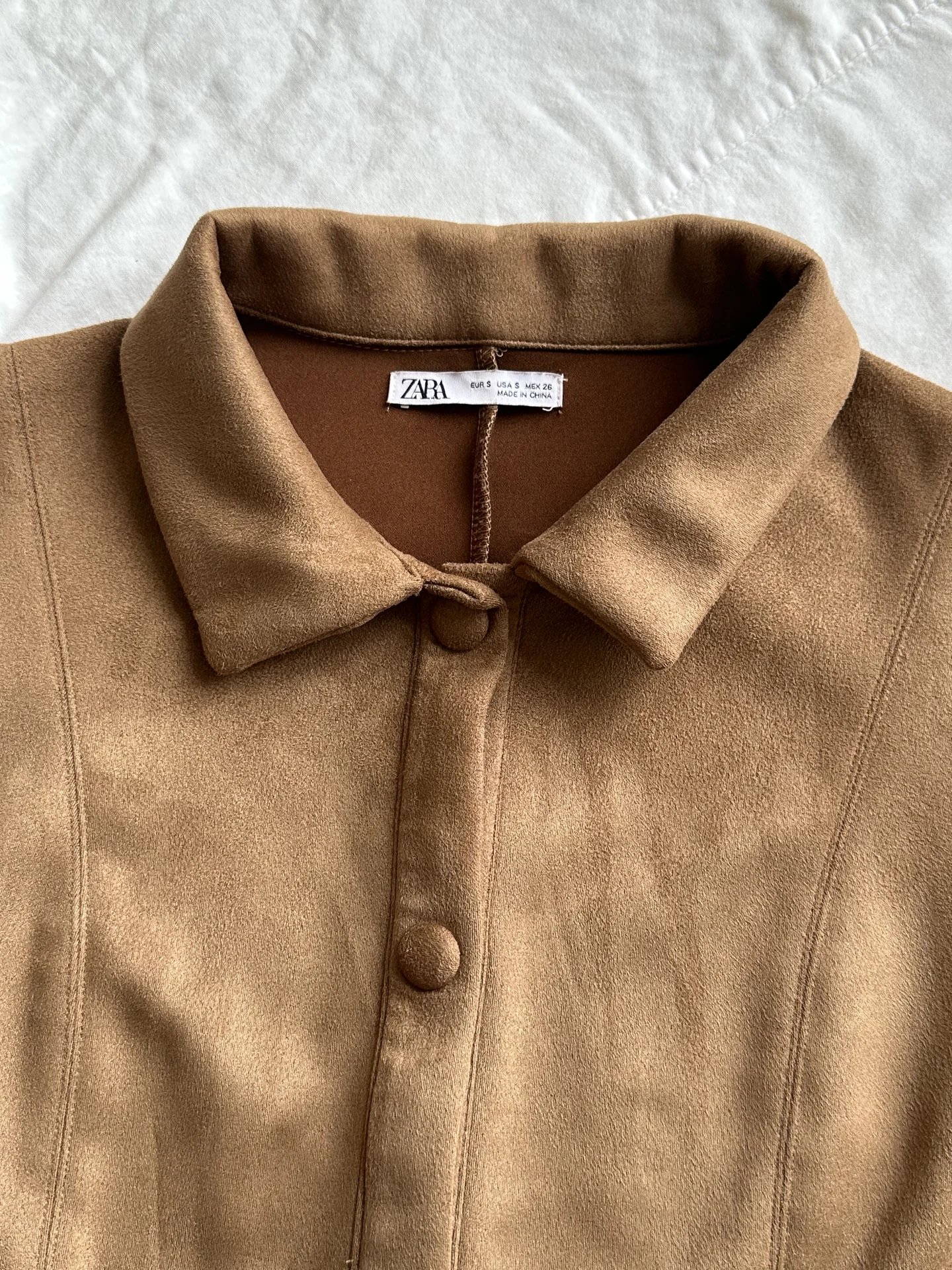 Замшевое мини-платье Zara, S (44) - миниатюра 6