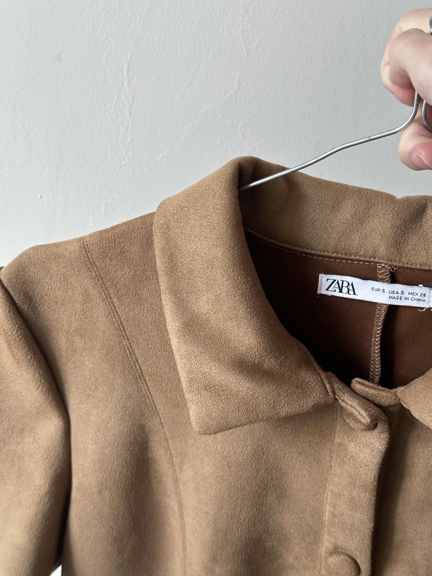 Замшевое мини-платье Zara, S (44) - миниатюра 7
