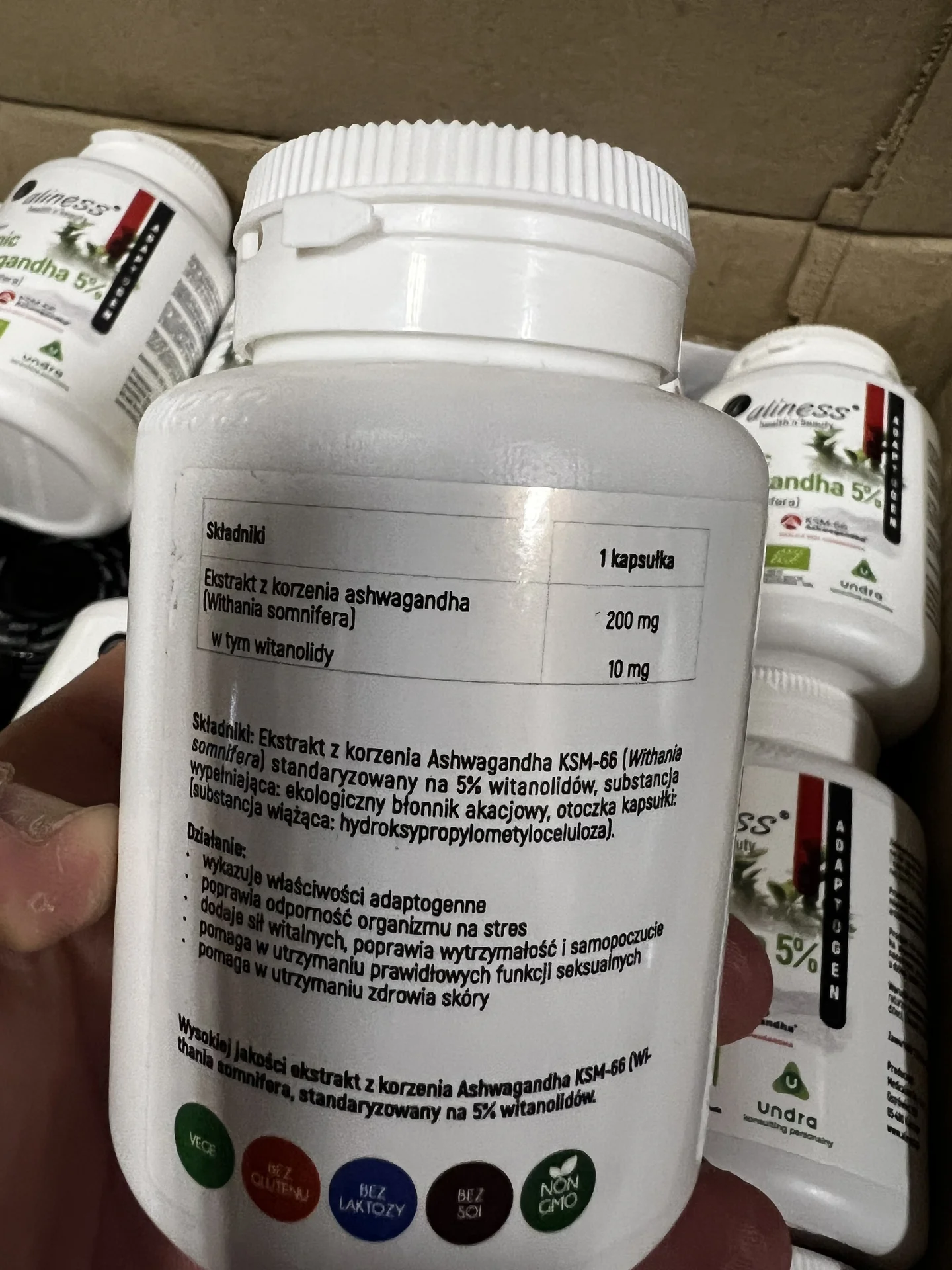 Aliness Organic Ashwagandha 5%, 100 капсул - миниатюра 2