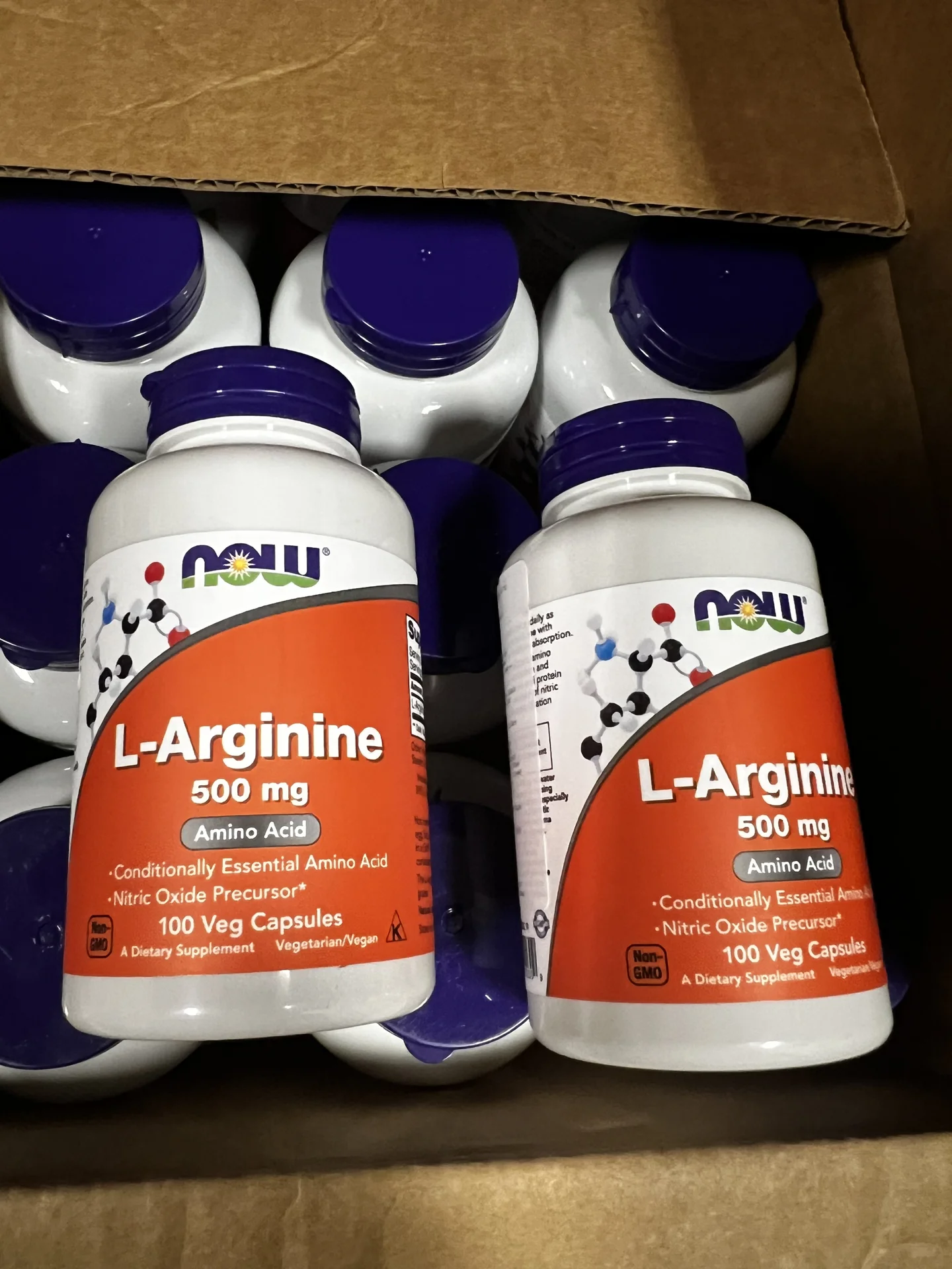 L-arginine NOW 500 mg 100 шт - миниатюра 2