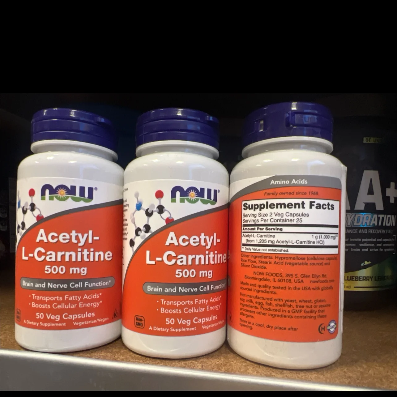 L-Carnitine NOW Acetyl 500mg 50 шт - изображение 1