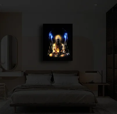 Картина с подсветкой "Будда" 65x50 см - миниатюра 2