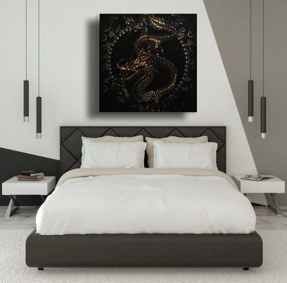 Картина с подсветкой "Дракон" 70x70 см - изображение 1