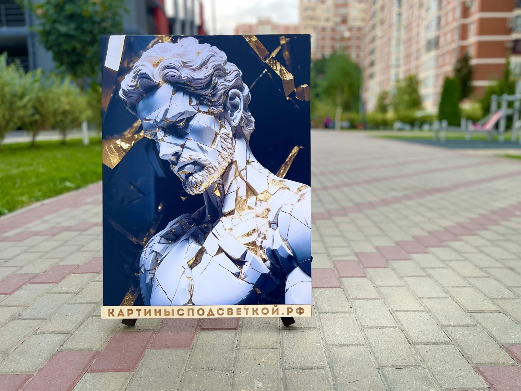 Картина с подсветкой "Давид" 65x50 см - изображение 1