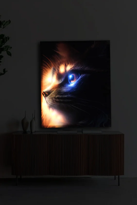 Картина с подсветкой "Кот" 65x50 см - миниатюра 3