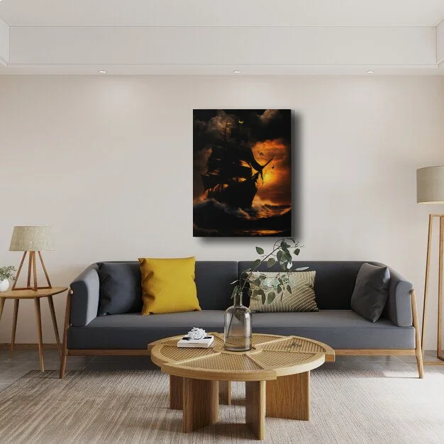 Картина с подсветкой "Корабль-Призрак" 65x50 см - изображение 1