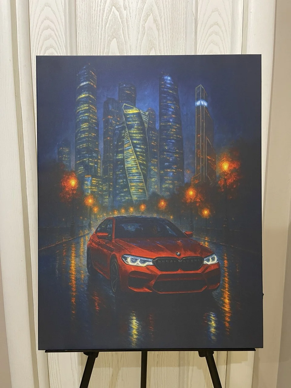 Картина с подсветкой "BMW-Москва" 65x50 см - миниатюра 2
