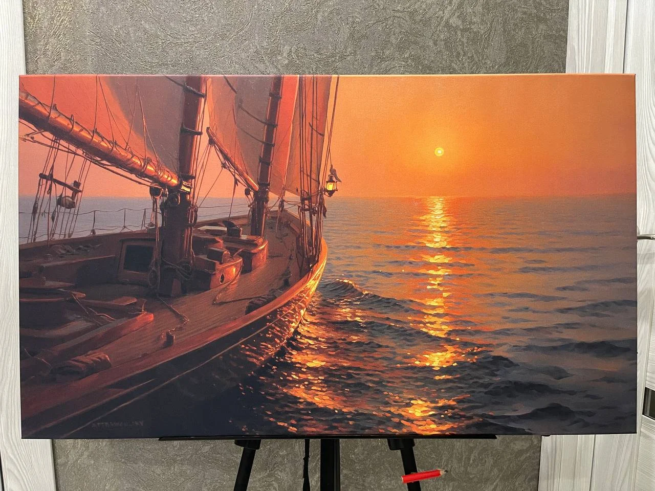 Картина с подсветкой "Тепло заката" 85x50 см - миниатюра 2