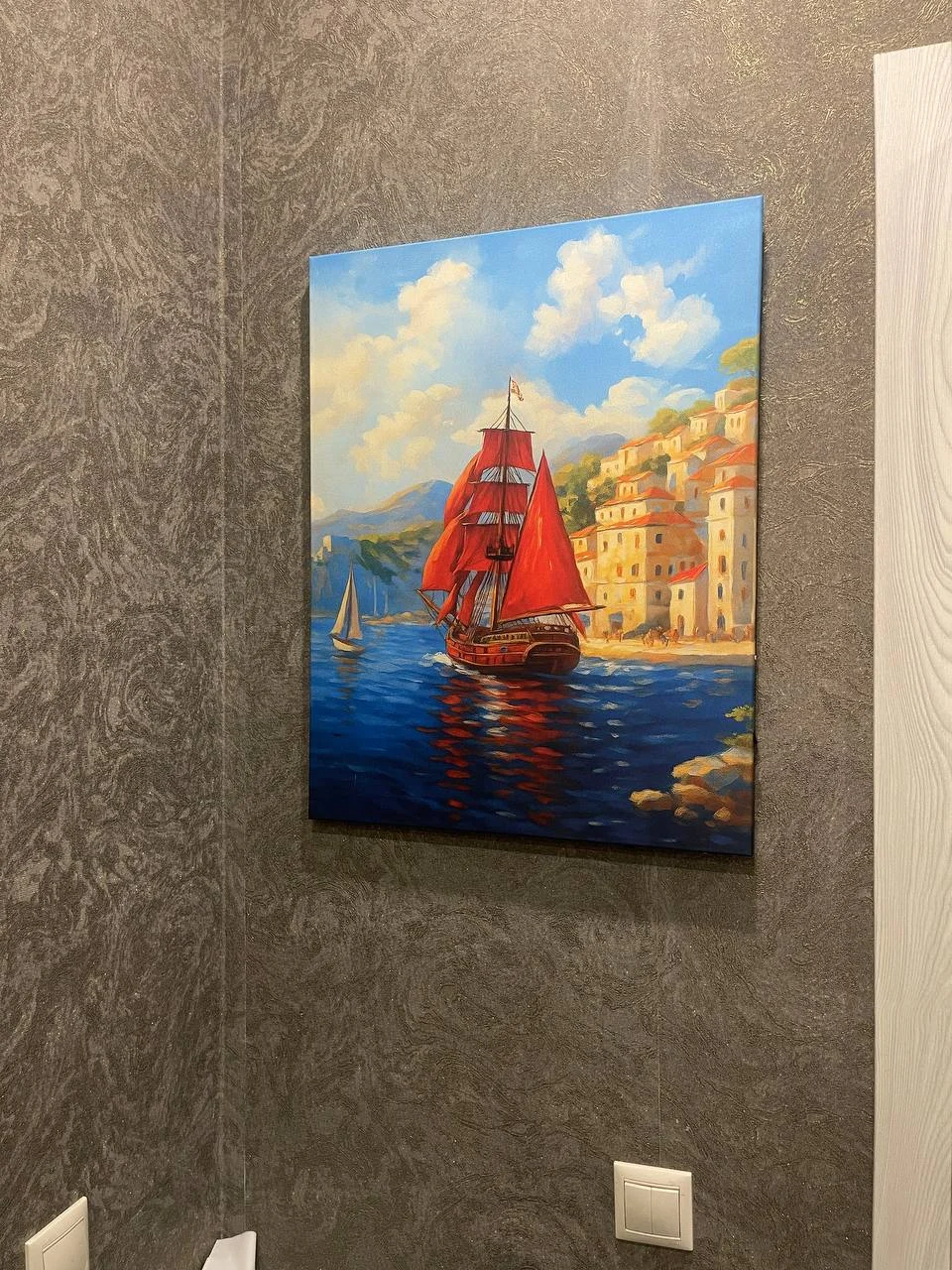 Картина с подсветкой "Алые паруса" 65x50 см - изображение 1