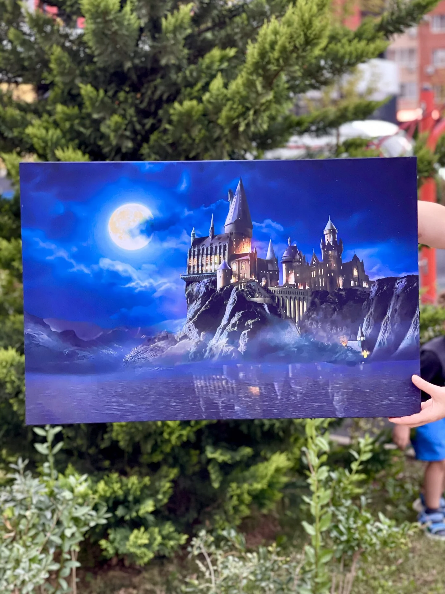 Картина с подсветкой "Хогвартс: Волшебство на скале" 75x50 см - миниатюра 4