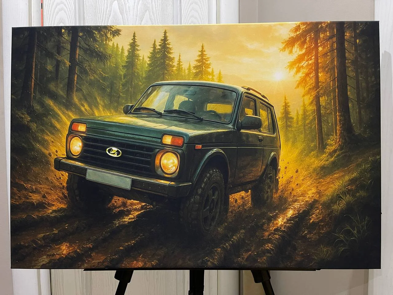Картина с подсветкой "Нива" 75x50 см - изображение 1
